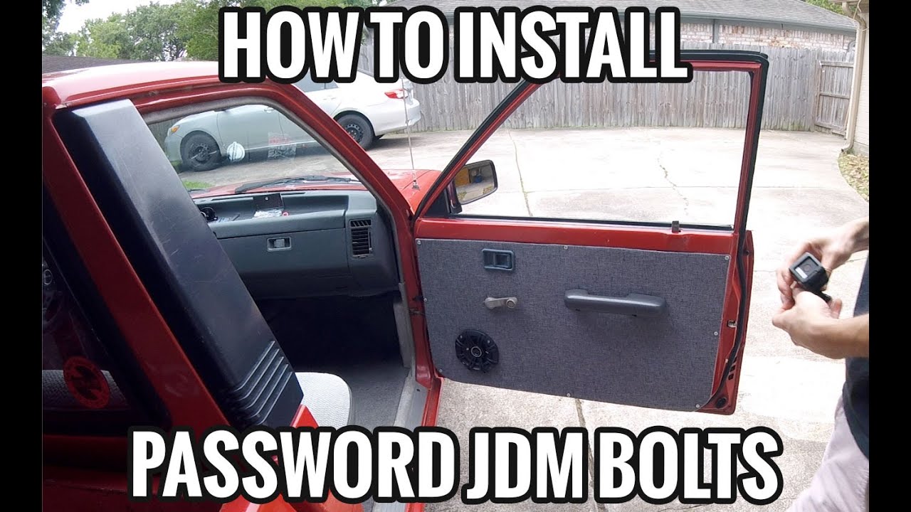 Password JDM Door Panel Bolt Install Mazda B2000 / B2200