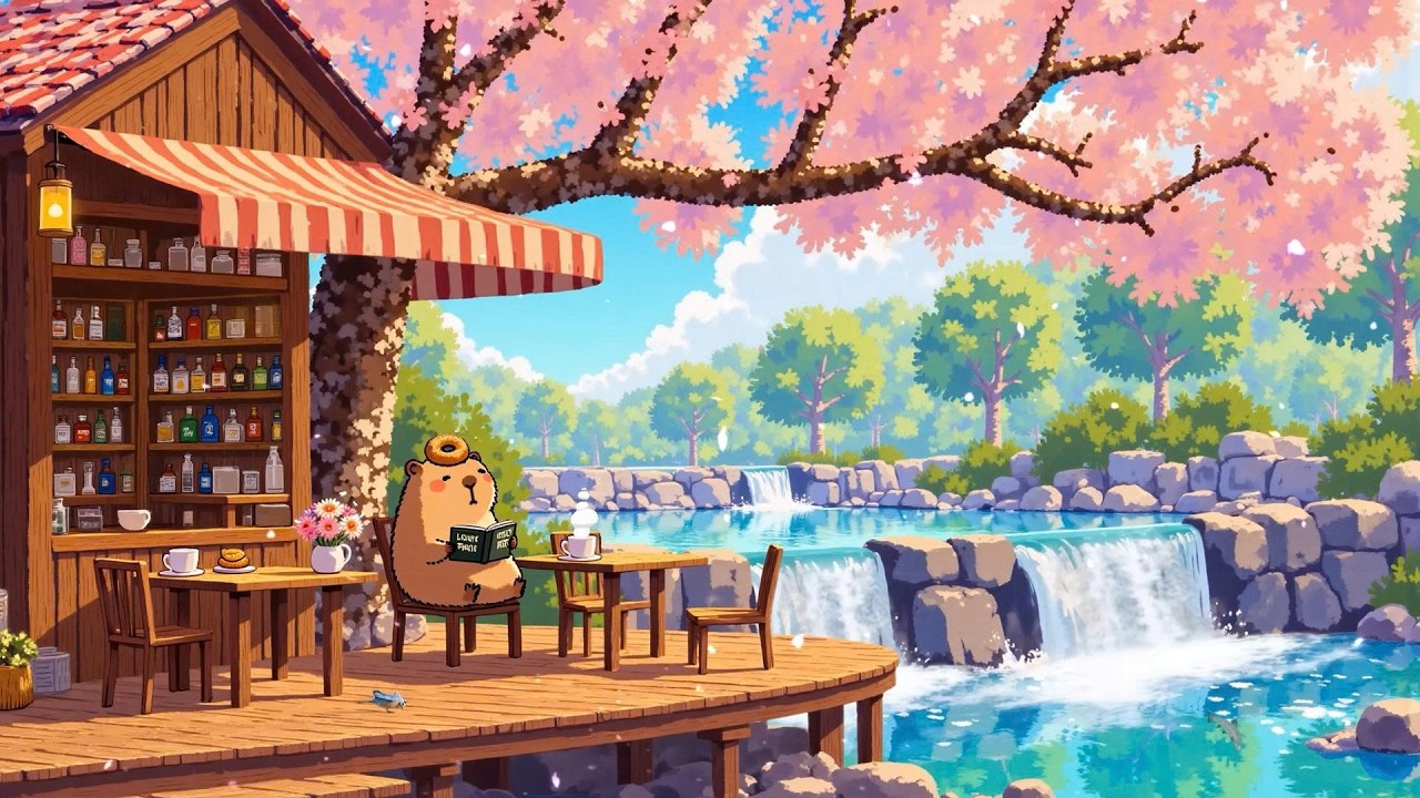 Tranquill Lofi in Lakeside ☕ Soft Relaxing Spring Lofi Beats 🌿 Lofi Deep Focus to study/work/relax