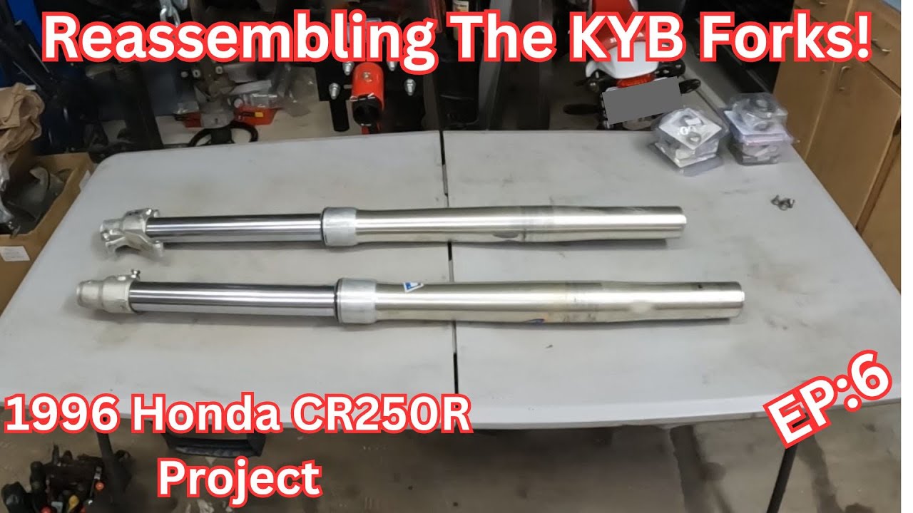 Сборка вилок KYB на мотоцикле Honda CR250R 1996 года выпуска (EP:6)