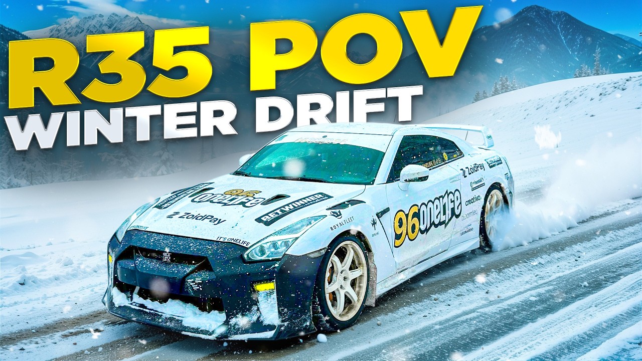 Asetto Corsa IRL - 15 minutes of 900 HP Nissan R35 GTR POV relaxing snow drive