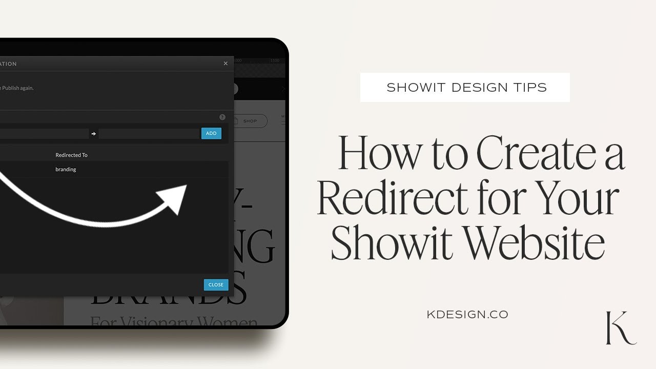 How to Create a A Redirect for Showit Websites