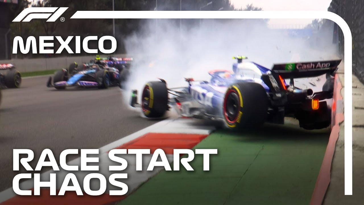 Three-Car Sandwich Eliminates Tsunoda and Albon | 2024 Mexico City Grand Prix
