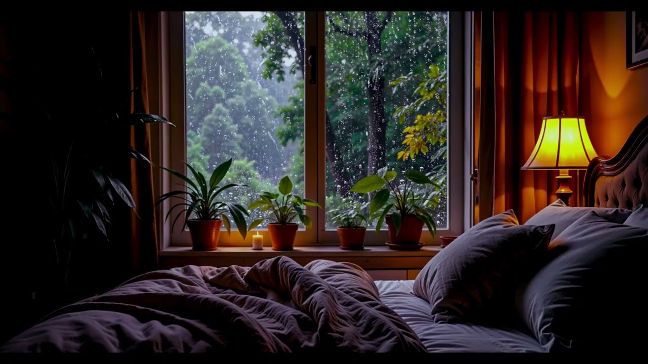 🛏️🌧️ 8H Cozy Bedroom POV Rain | Lluvia Suave en Ventana + Pájaros de Fondo