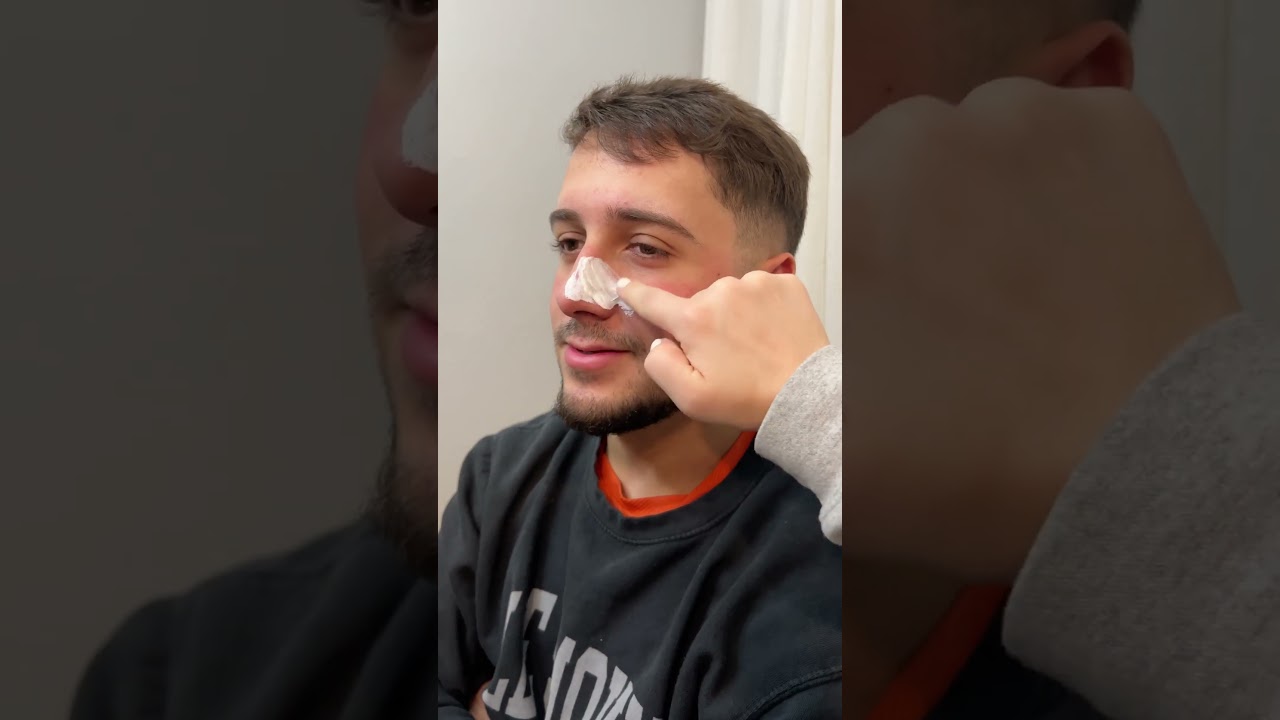 Viral pore strips on guinea pig husband tonight! #lanbena #nosestrip