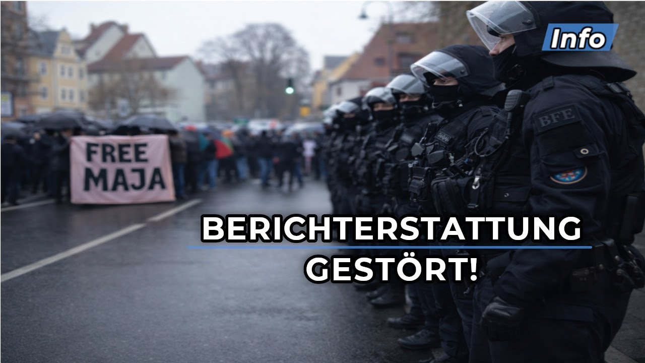 🔵 Info: Szenen von der „Free Maja“-Demo in Jena
