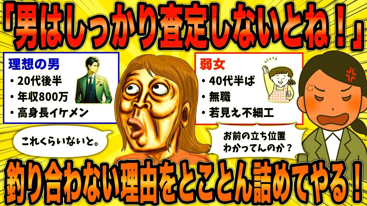 【2ch面白スレ】婚活コンサルが婚活女の希望が釣り合わないことを詰めてやったｗ【ゆっくり解説】
