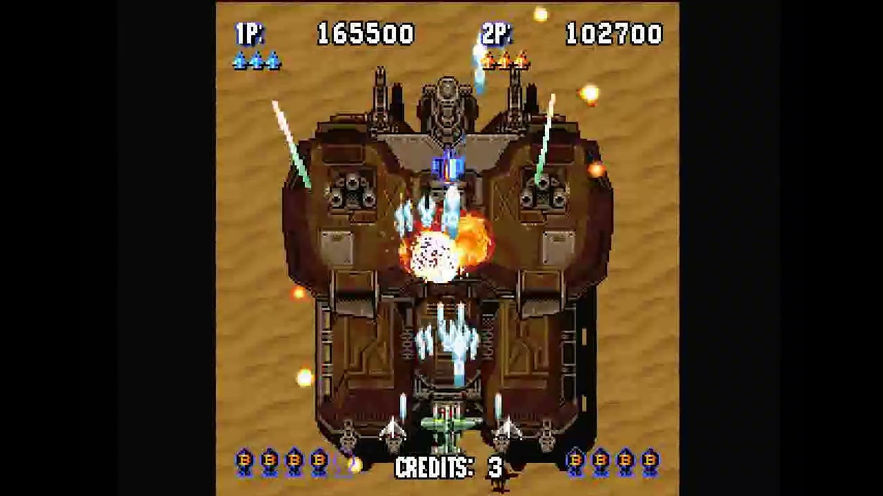 Sonic Wings Special (PS1) - Gekkou & M6A Seiran Doubleplay