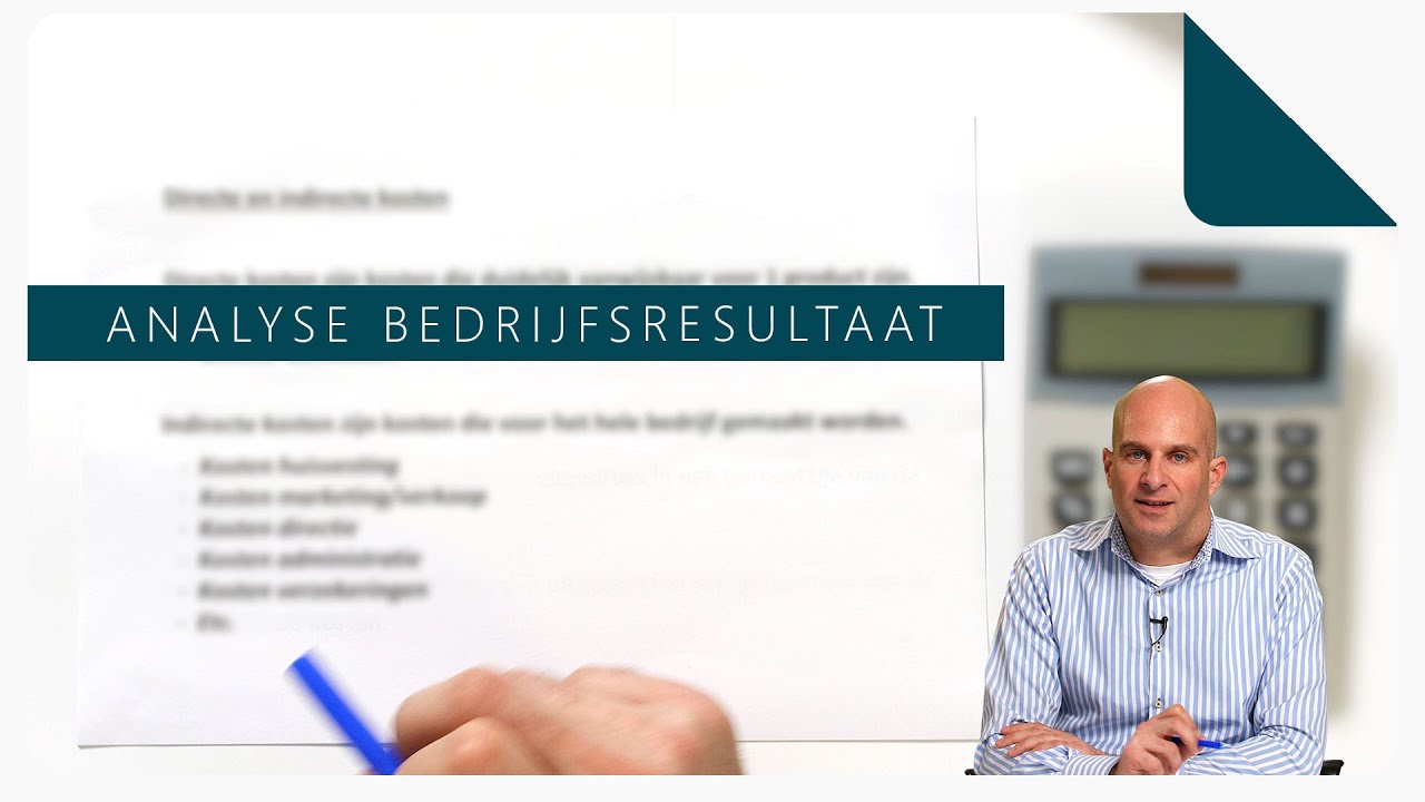 Analyse bedrijfsresultaat/nettowinst