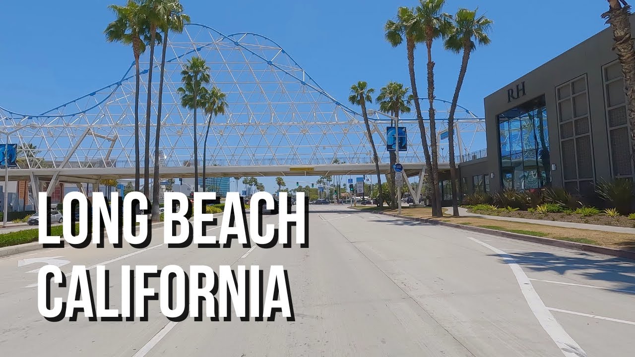 [4K] Driving Though Long Beach California - Ocean Blvd - Belmont Shore