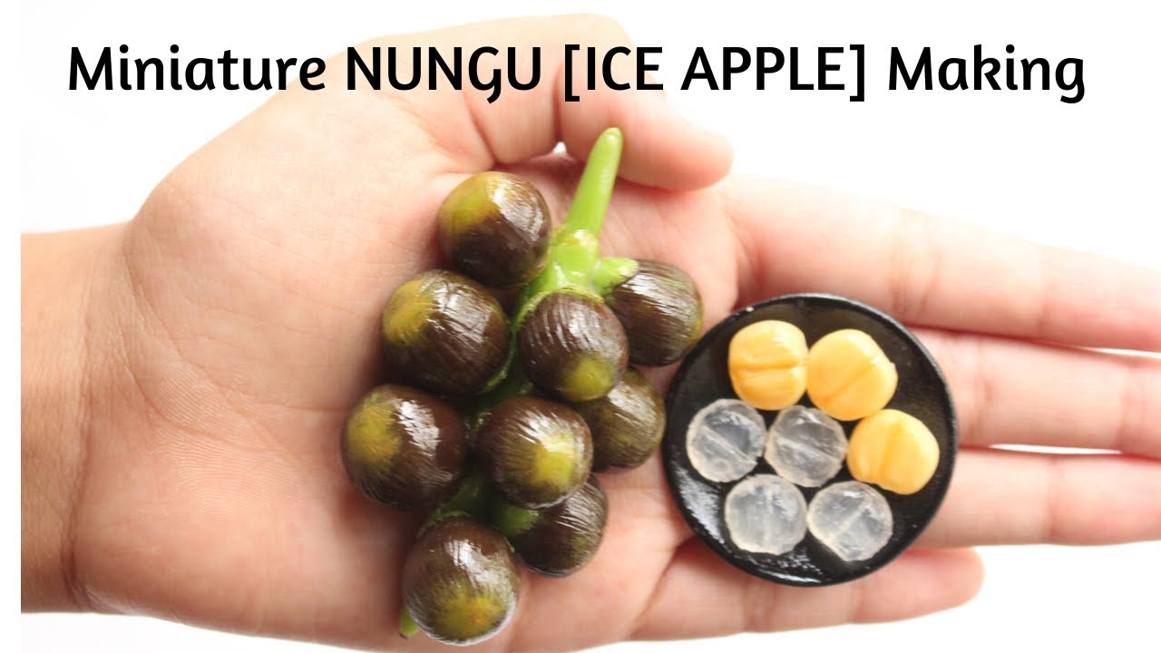 Miniature Ice-apple making|Nungu miniature| Air dry clay miniatures|Miniature polymer clay
