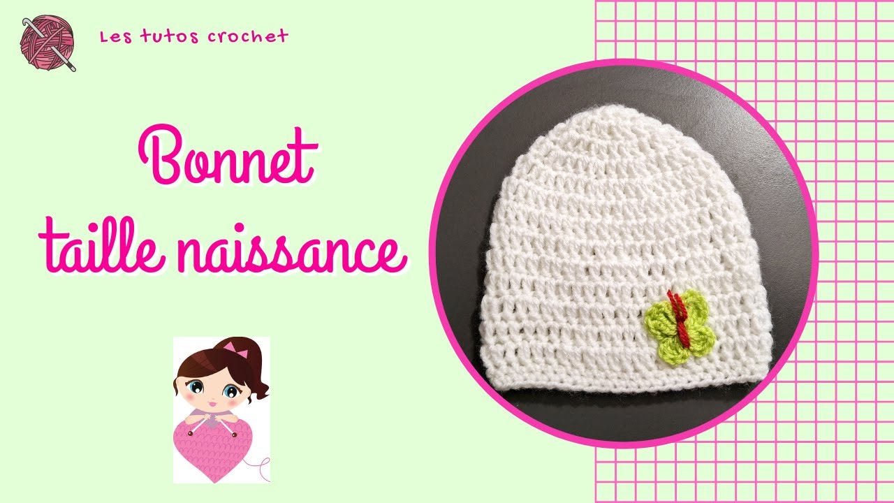 Tuto crochet : bonnet bébé (taille naissance)
