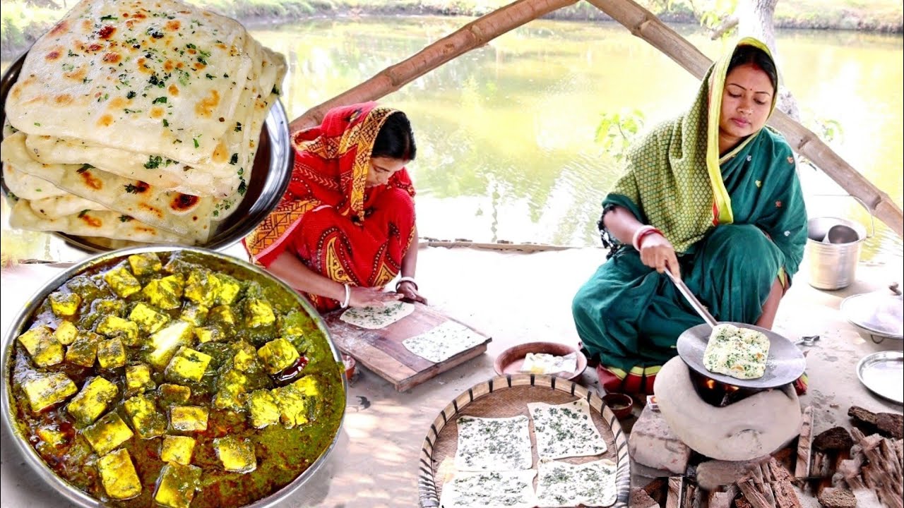 শীতকালে সবার পছন্দের রেসিপি পালং পনির আর সাথে নরম তুলতুলে পরোটা||palak paneer recipe