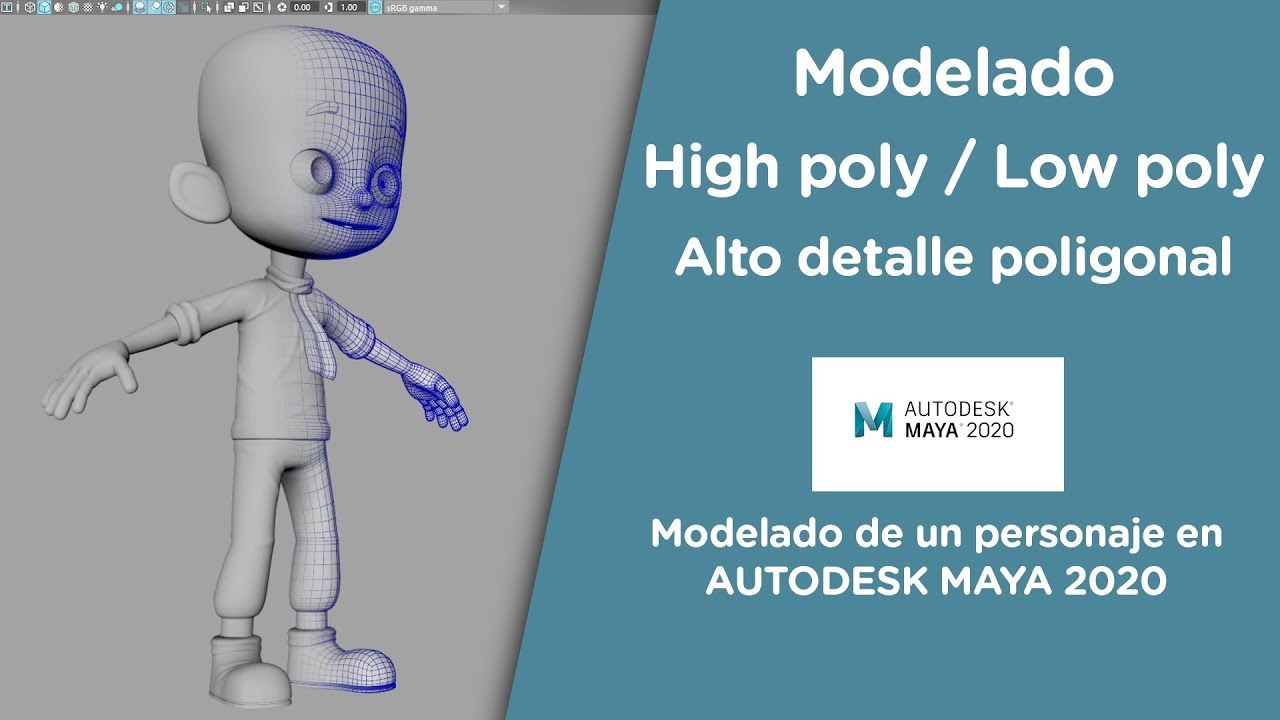 14- Modelado de un personaje en MAYA 2020 / Modelado high poly / Alto detalle poligonal