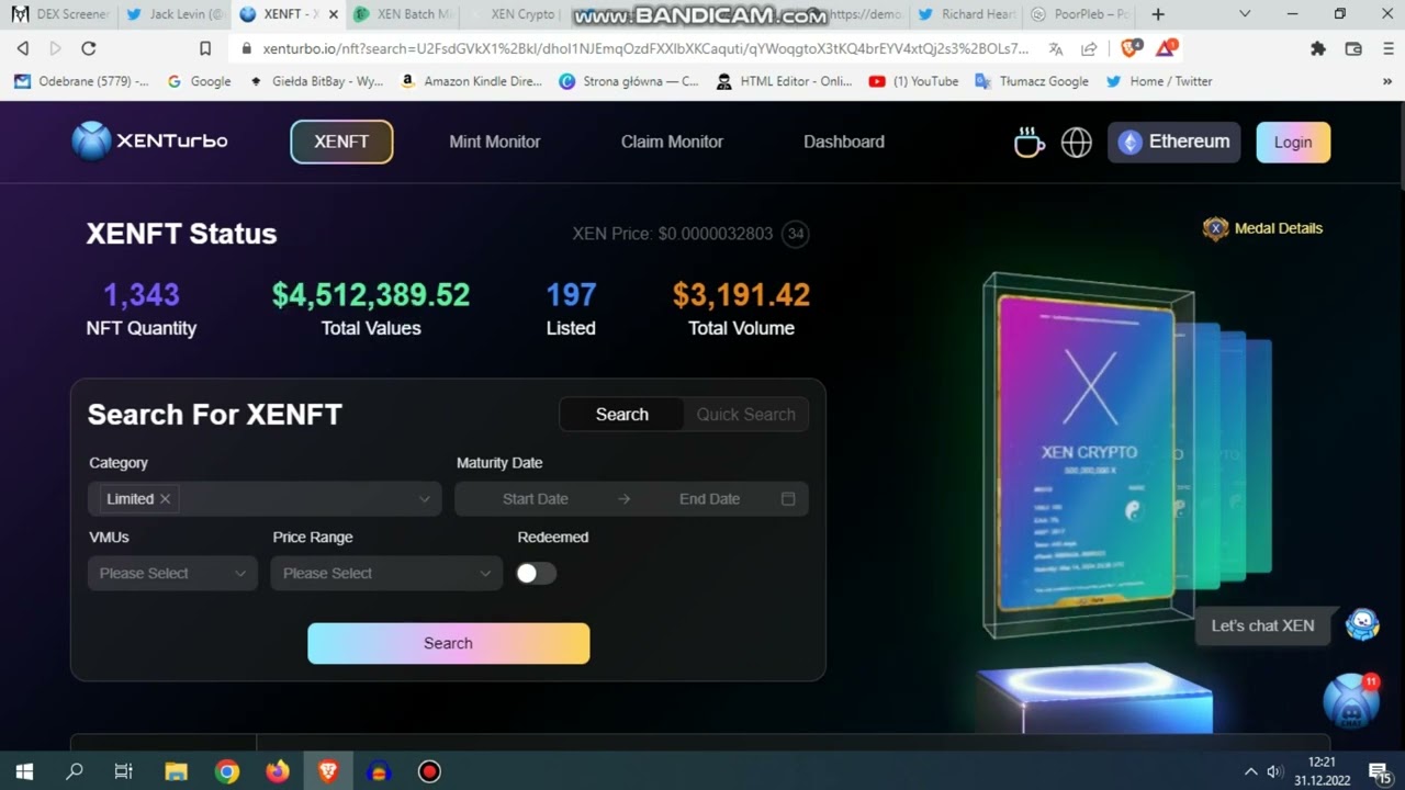 Pulsexpress - Start XENFT + HEX poniżej 2 cent&oacute;w + Token Poor Plebs