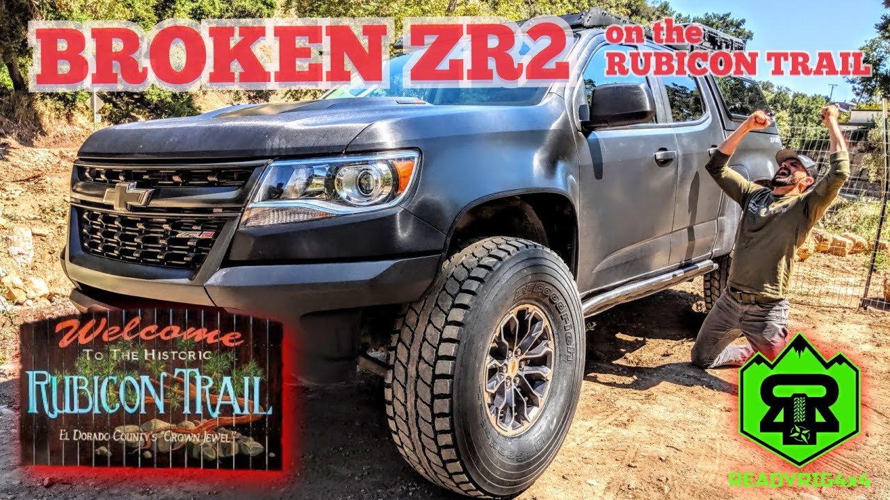 BROKEN CHEVROLET COLORADO ZR2 on the offroad 4X4 Rubicon trail