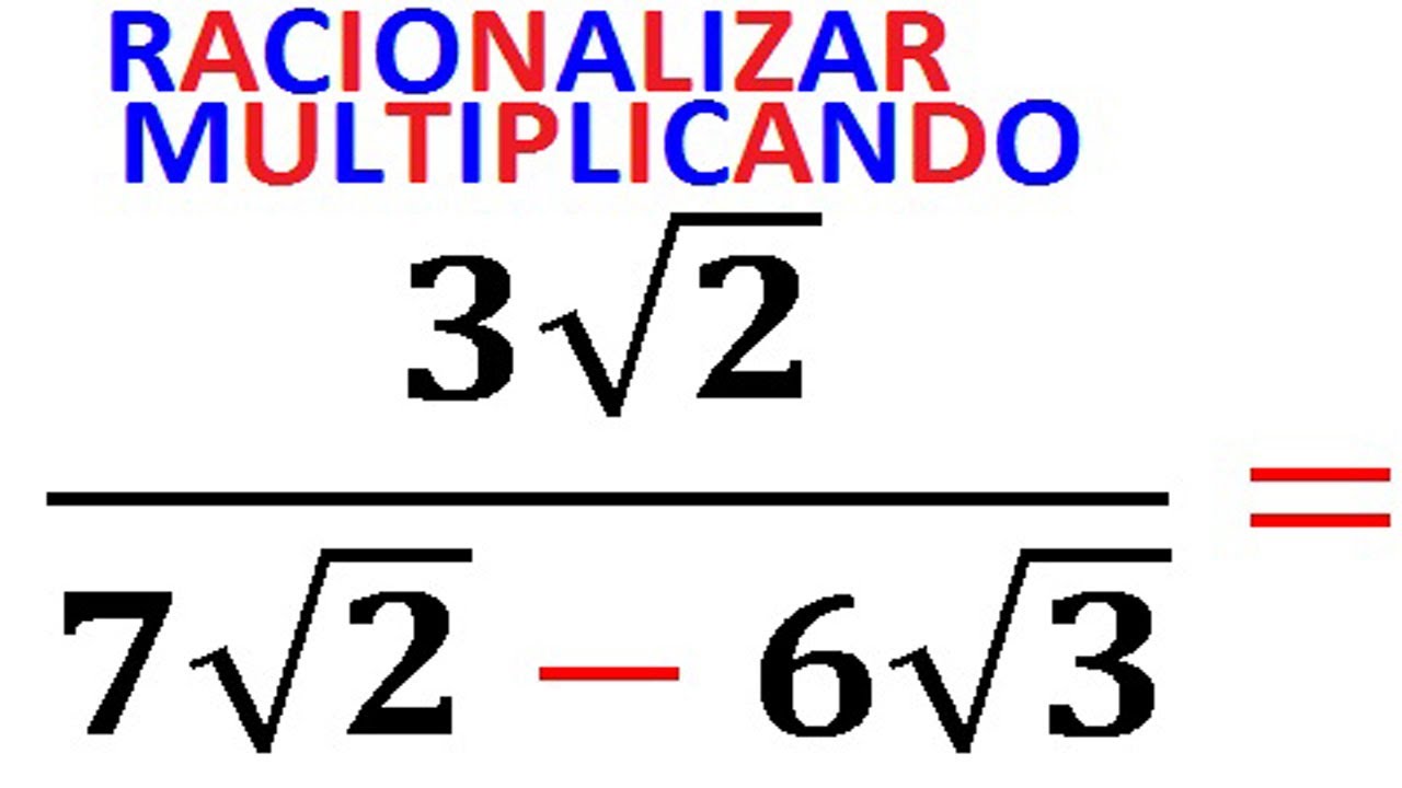 Racionalizar resta de raíces en el denominador