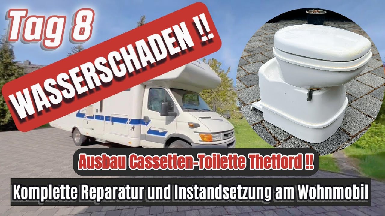 Ausbau Cassetten Toilette Thetford C200 s Reparatur Wasserschaden Wohnmobil Tag 8.