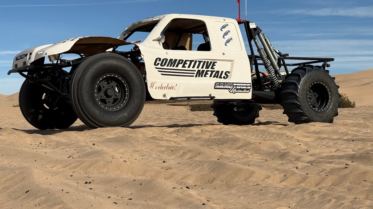 BUSTED Stub AXEL! Tesla Sand Truck first video!! 