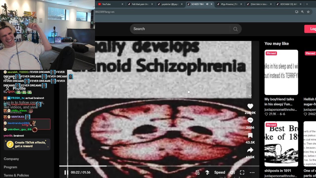 xQc Dies Laughing at The Most Schizophrenic TikTok Ever