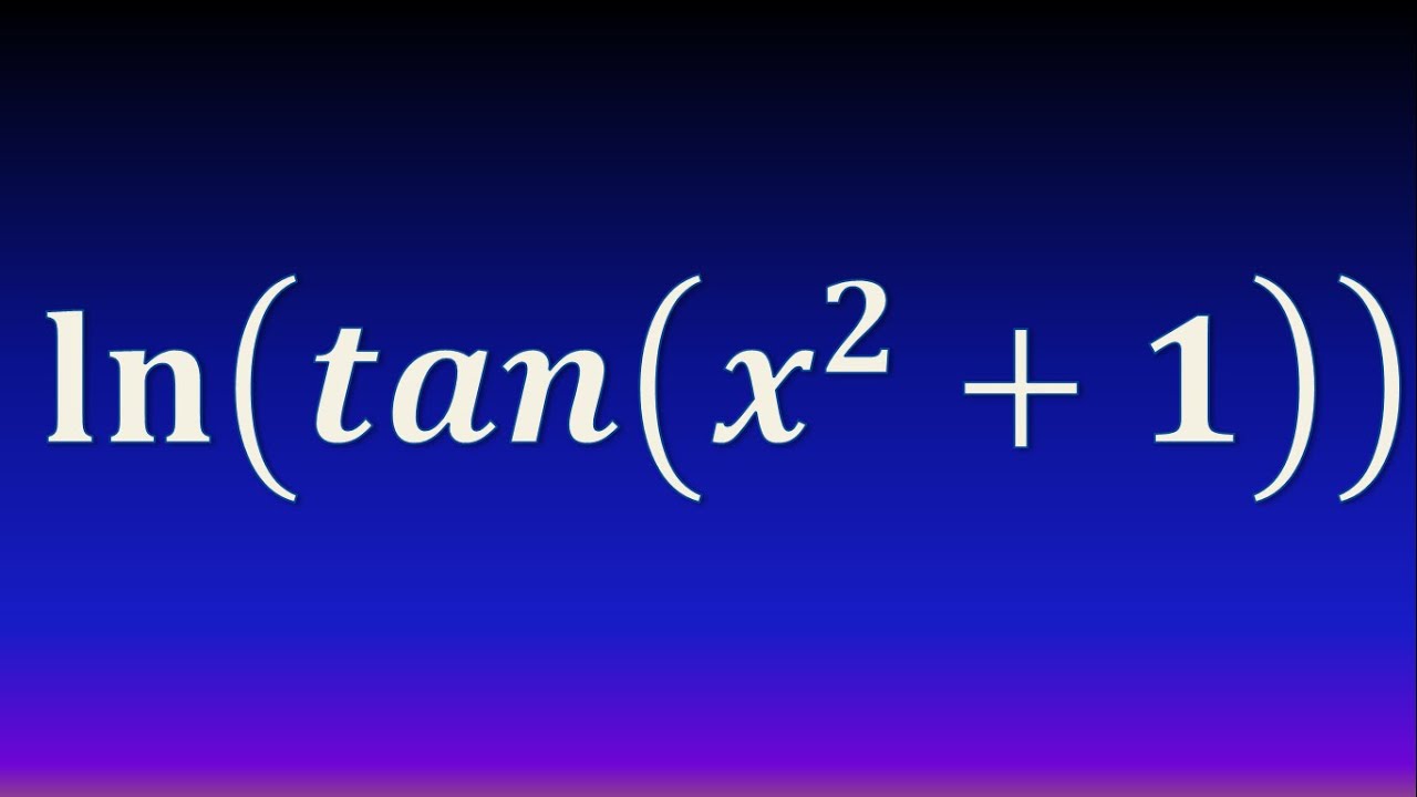 Derivada de logaritmo natural de función trigonométrica (tangente) (regla de cadena)