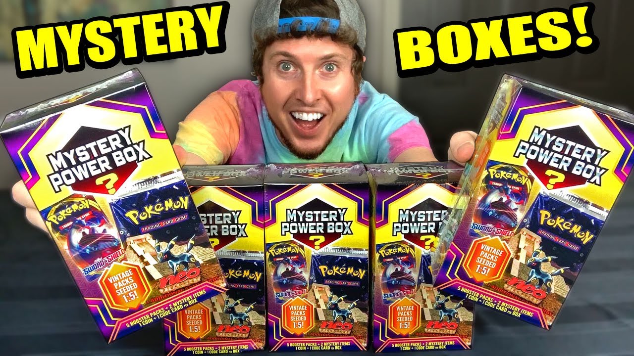 *1 of 5 BOXES HAS A VINTAGE PACK!* New Walmart Pokemon Cards Mystery Power Box Opening!