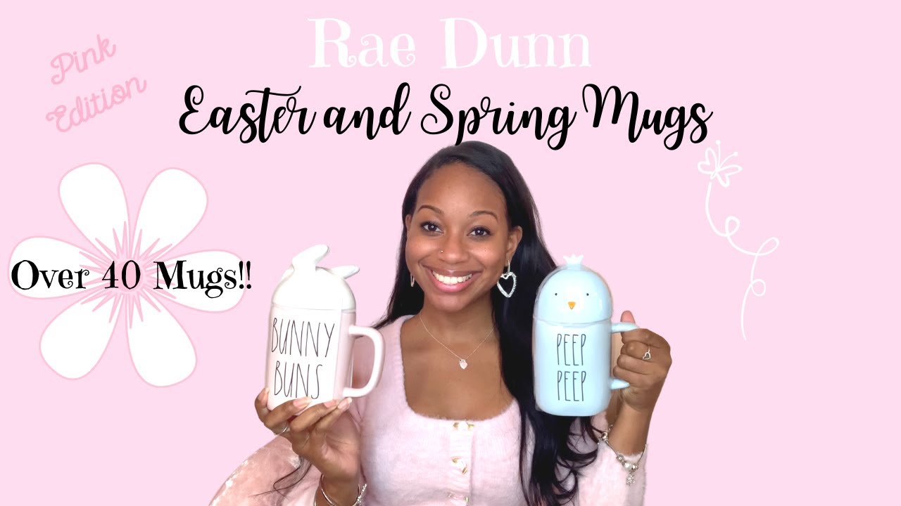 Rae Dunn Easter & Spring Mugs 🎀 | Pink Edition | Must have Easter and Spring Mugs 🤍 
