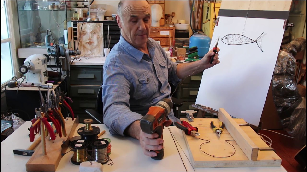 Techniques du fil de fer, le filigrane LES POISSONS