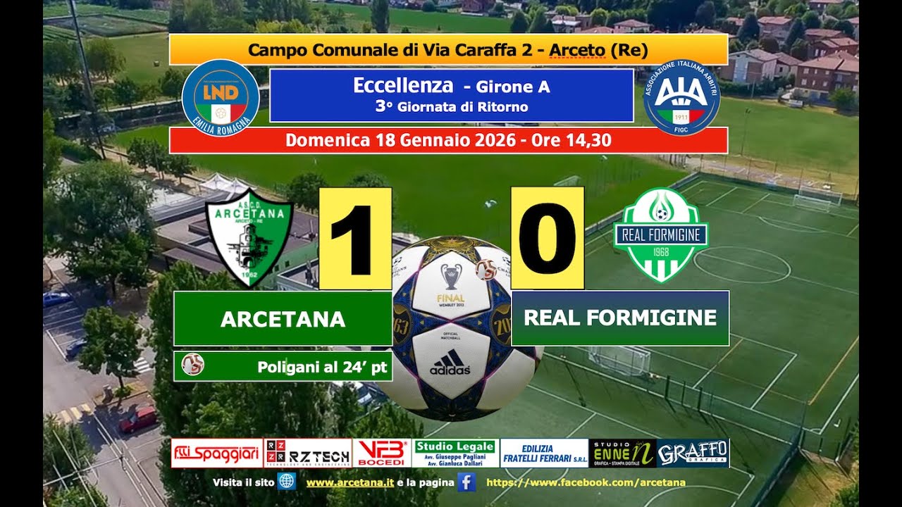 Arcetana - Real Formigine 1-0