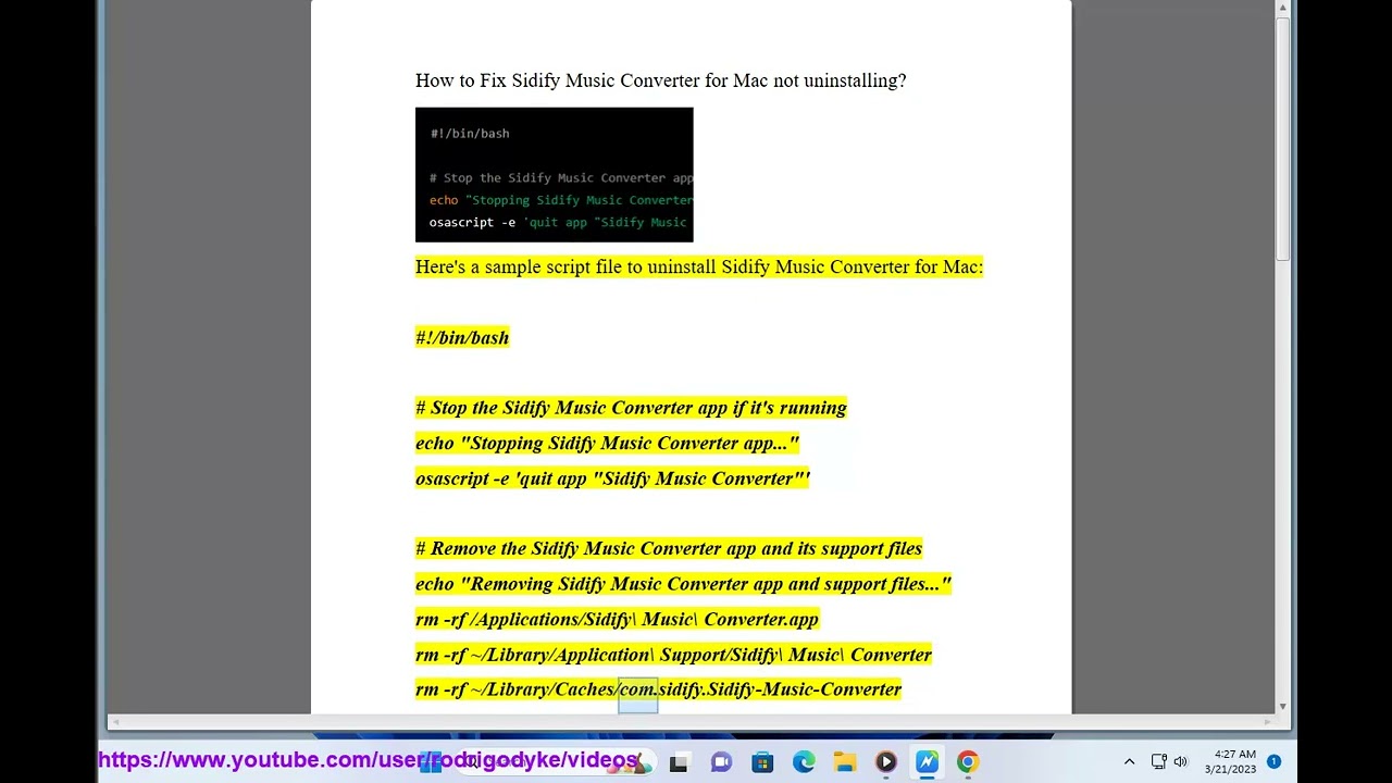 Fix Sidify Music Converter for Mac not uninstalling
