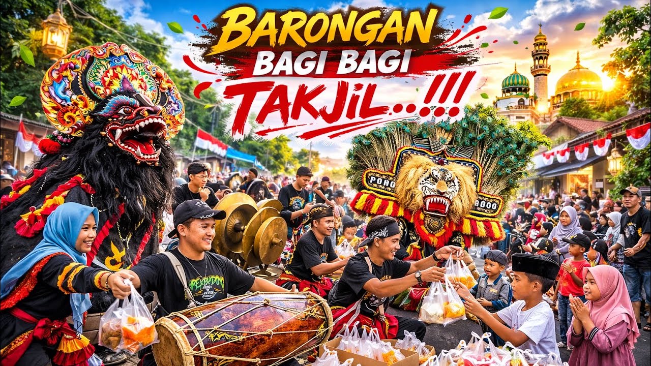 BARONGAN BAGI BAGI TAKJIL.!!!!#arekbudoyo #bagibagitakjil #eyangmacanputih 