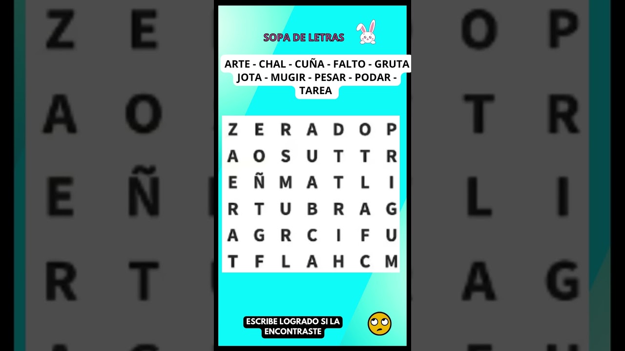 Resuelve esta SOPA de Letras / Juegos Mentales