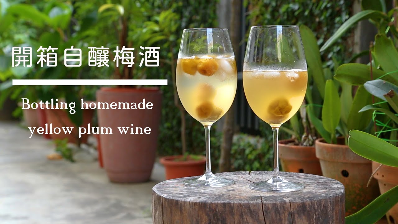 Bottling homemade plum wine 開箱自釀梅酒｜波羅廚藝小教室｜Boro English