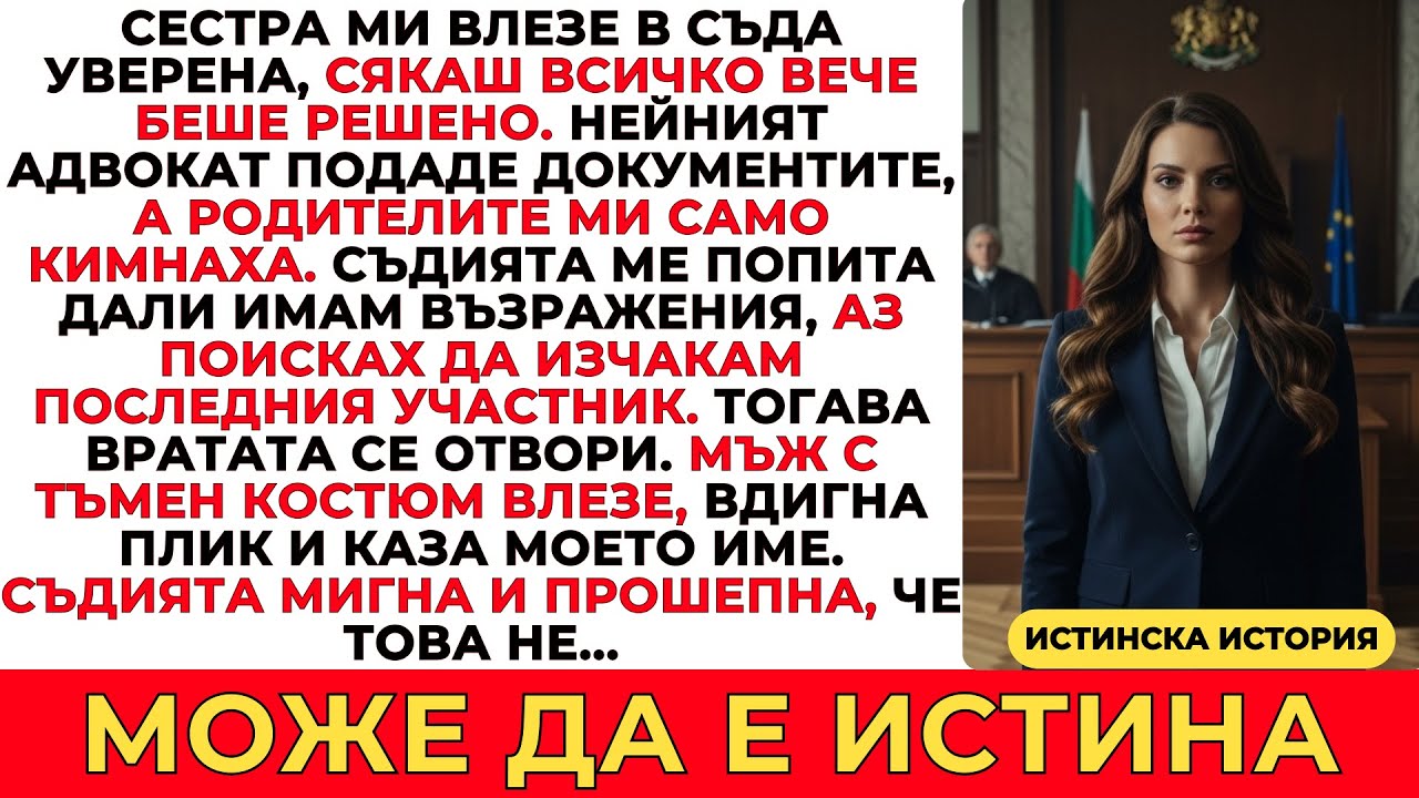 СЕСТРА МИ ВЛЕЗЕ В СЪДА, СЯКАШ ВСИЧКО ВЕЧЕ БЕШЕ НЕЙНО — НО СЕ СЛУЧИ НЕЩО НЕОЧАКВАНО