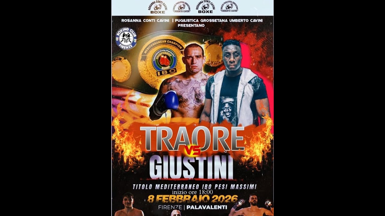 TITOLO IBO MEDITERRANEO PESI MASSIMI | EDUARDO GIUSTINI VS IBRAHIM TRAORE