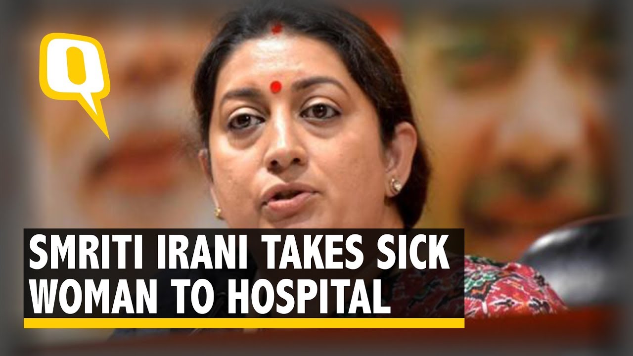 Smriti Irani Takes Ailing Woman to Hospital in Convoy Ambulance | The Quint