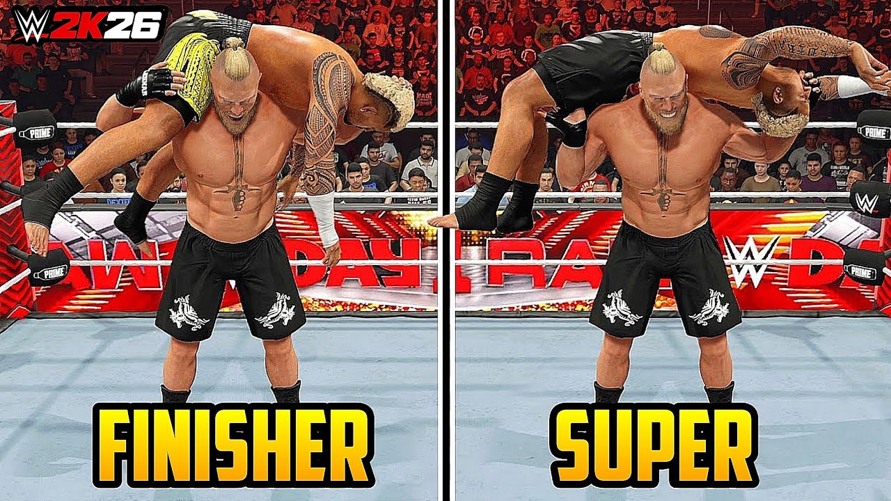 40 cios&oacute;w, kt&oacute;re możesz wykorzystać jako Super Finisher w WWE 2K26
