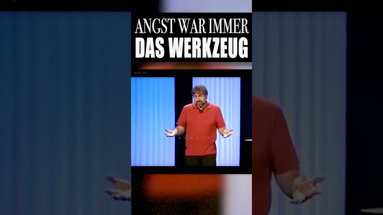 Wie Angst Menschen lenkbar macht #satire #lacroix #gesellschaft #politik #analyse #denken #medien