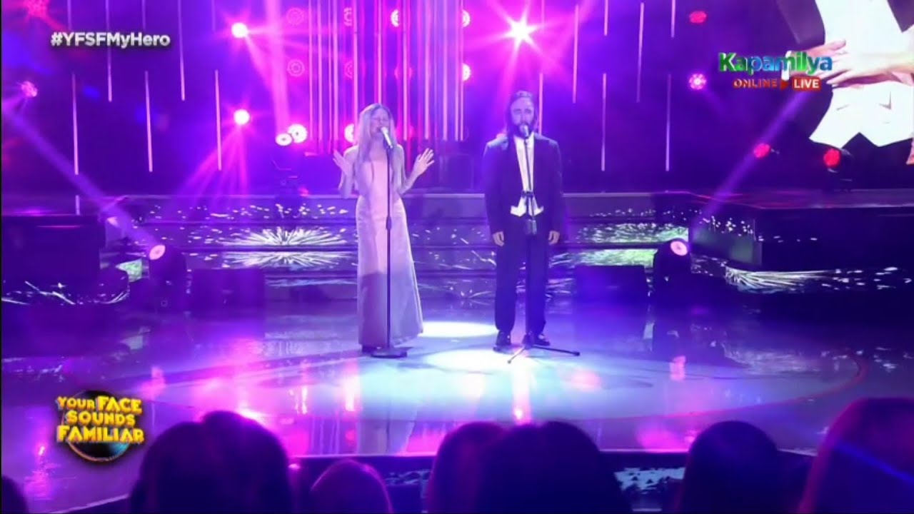 JM & Marielle as Luciano Pavarotti & Mariah Carey - Hero #yfsf #jmmarielle 