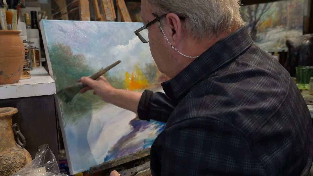 OIL PAINTING LANDSCAPE PROCESS | Woods in Autumn