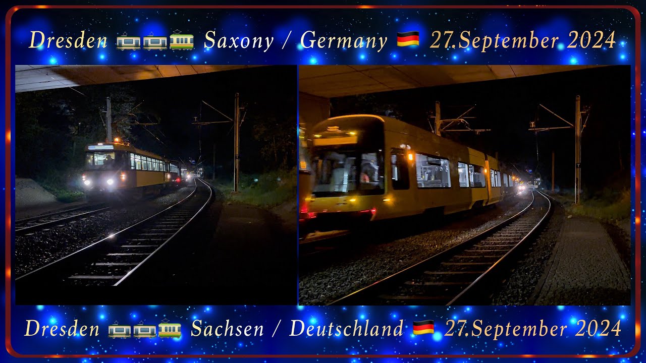 Arrival, Dresden tram NGT DX DD 2923 / 27.September 2024 / Ankunft Dresdner Straßenbahn NGT DX 2923