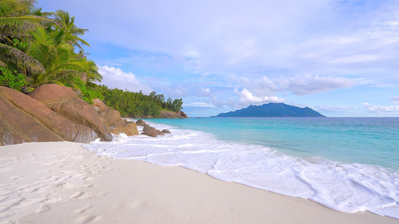 🏝 Ocean sounds for sleep and study. 4K Seychelles