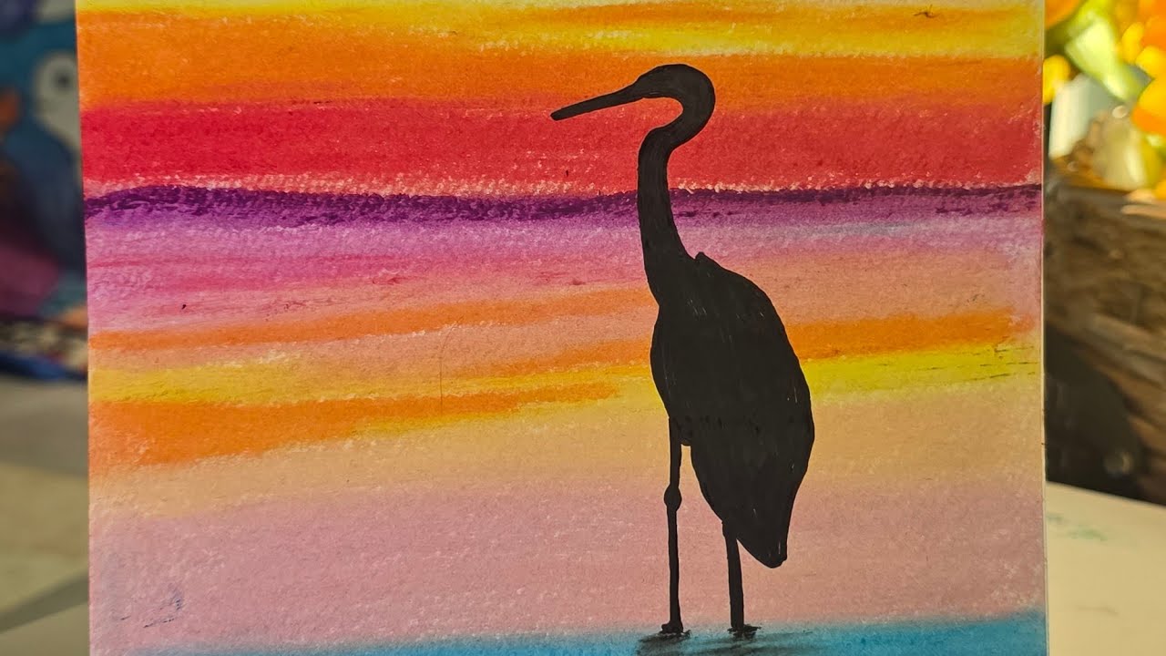 EASY OIL PASTEL LANDSCAPE PAINTING #beginners #art #tutorial #howto #drawing 