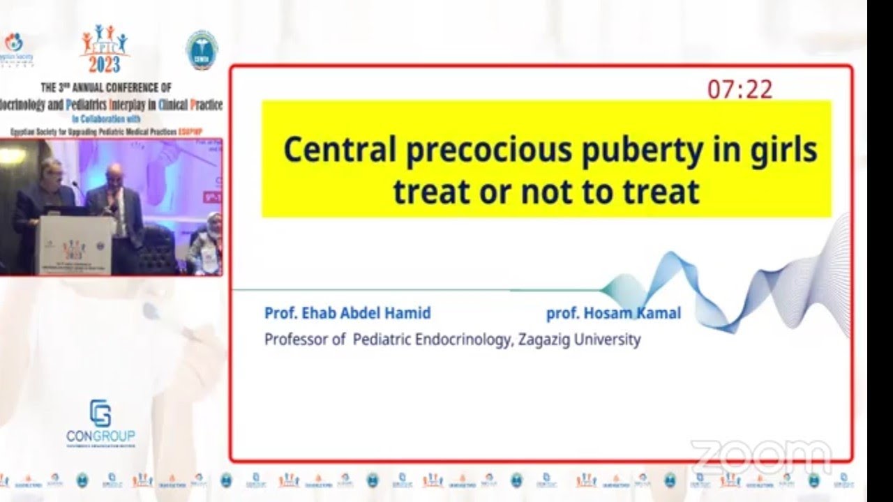 Central precocious puberty in girls to trat or not to treat Prof Ehab Abdel Hamid Prof Hossam Kamal