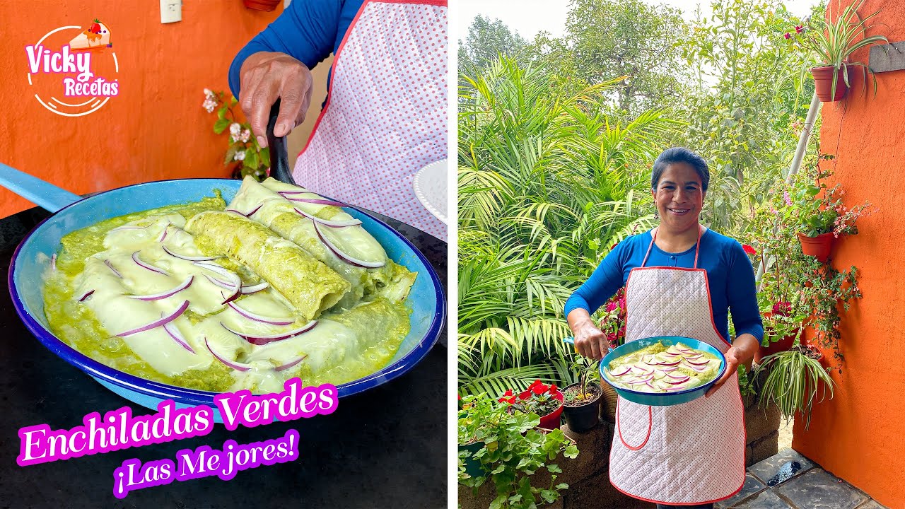 ENCHILADAS VERDES Las Mejores!! Vicky Recetas