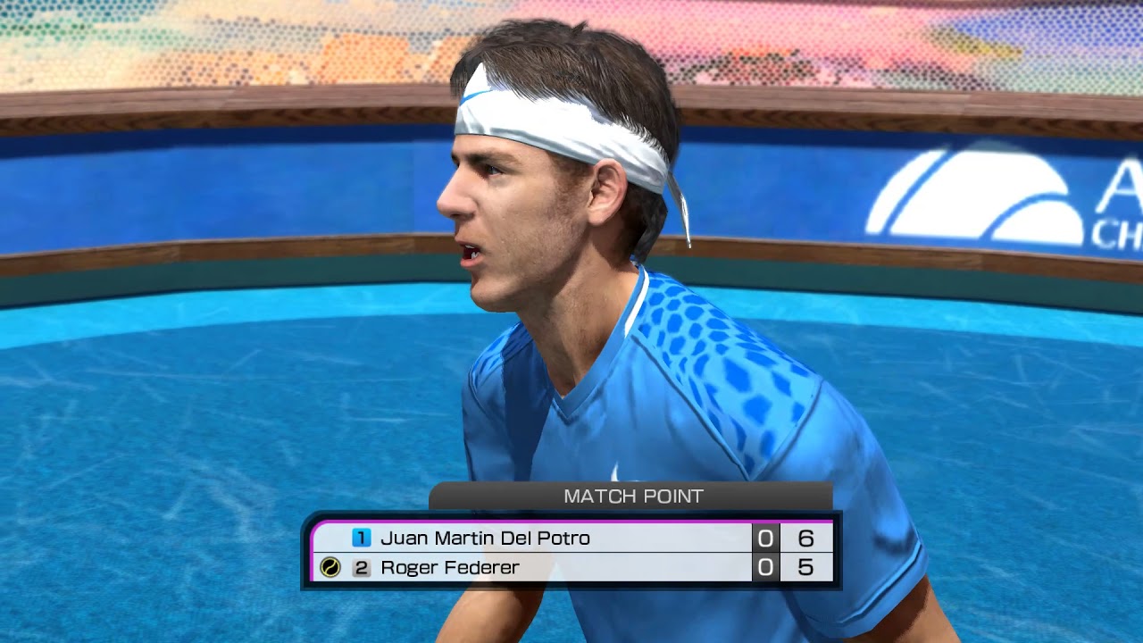 Virtua Tennis 4 Del Potro vs Federer in Tie Breaks