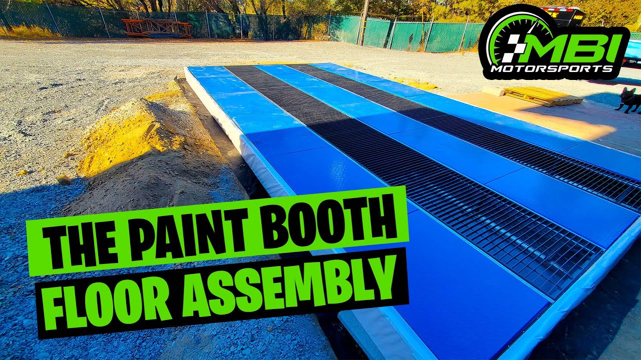 How to install a floor on a down draft paint booth?