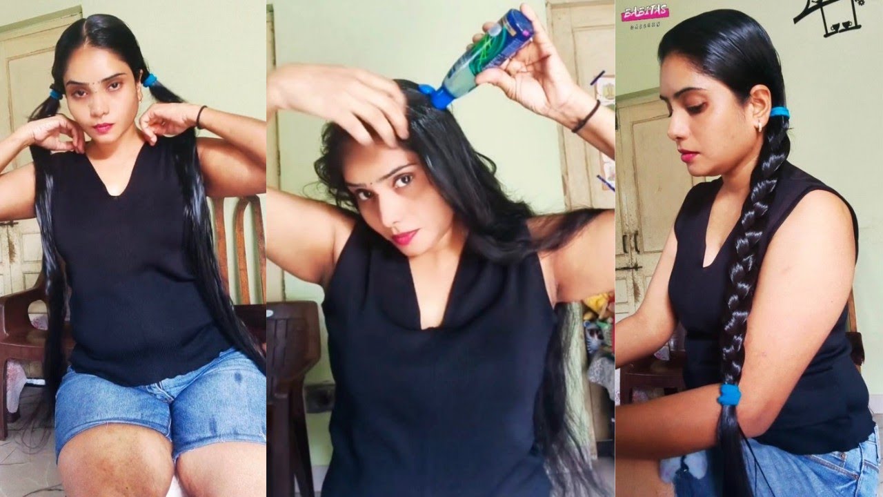 Heavyoiling hair massage 10+ hairstyles & Shampooing Hair over front face To buy Wtsap+91 9154004797