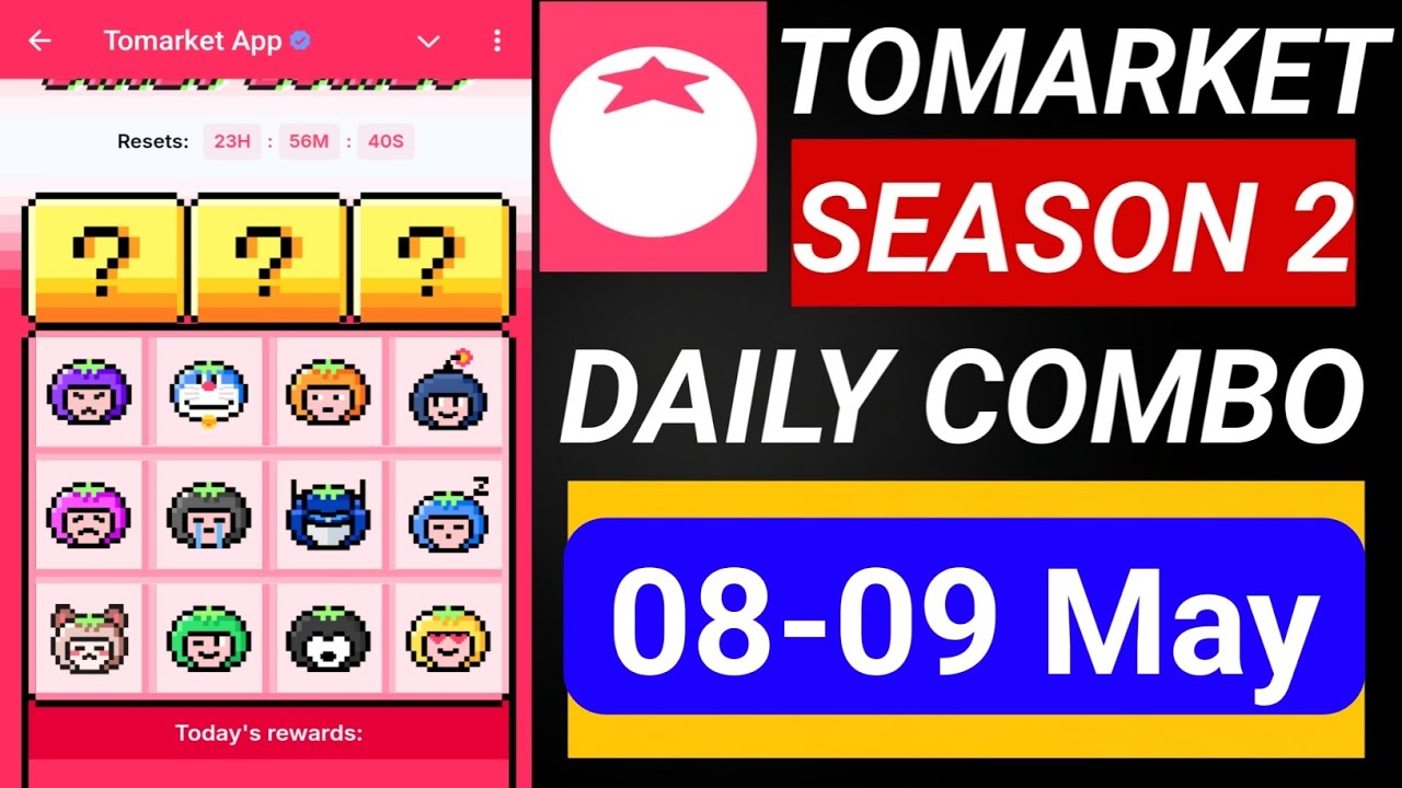 Tomarket Saily Combo | Tomarket app Update | 08 May 