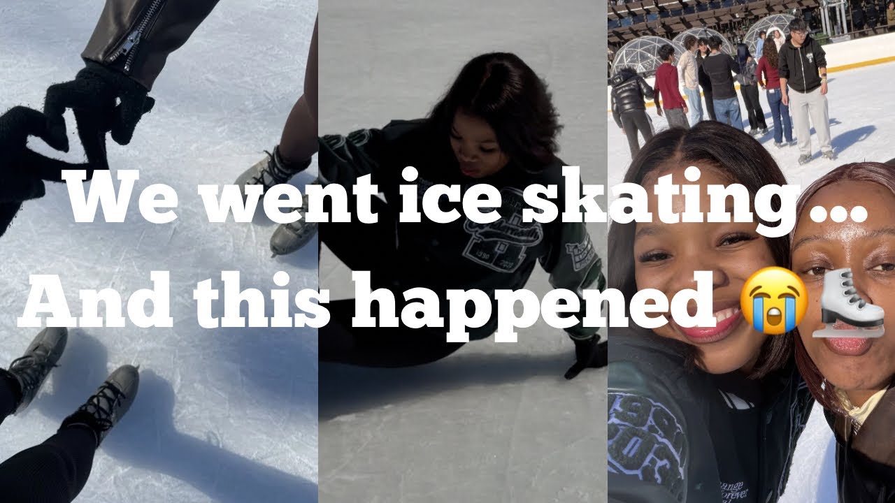 We thought ice skating would be cute… 😩we were wrong 😂⛸️