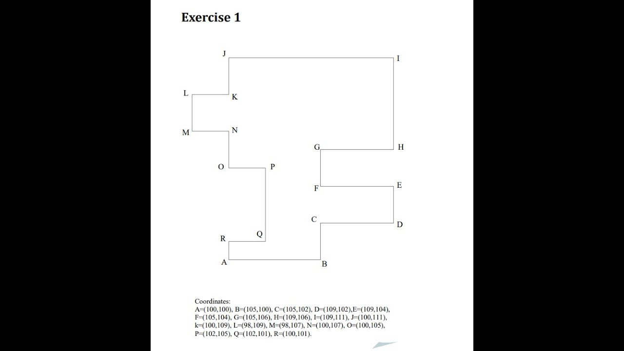 AutoCAD 20 days 2D CAD Exercise 1. Using Line Command and Coordinates System